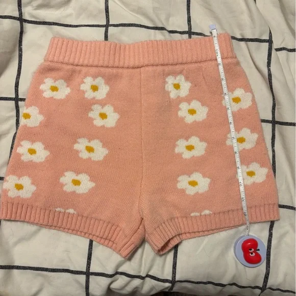 Altar’d State Pink Daisy Knit Shorts - Picture 6 of 8